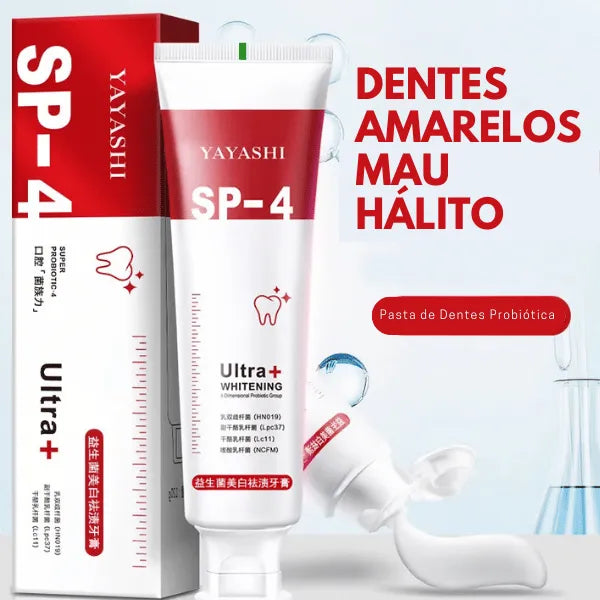 Creme Dental Clareador Probiótico - Clareamento Rápido (COMPRE 2 LEVE 3)