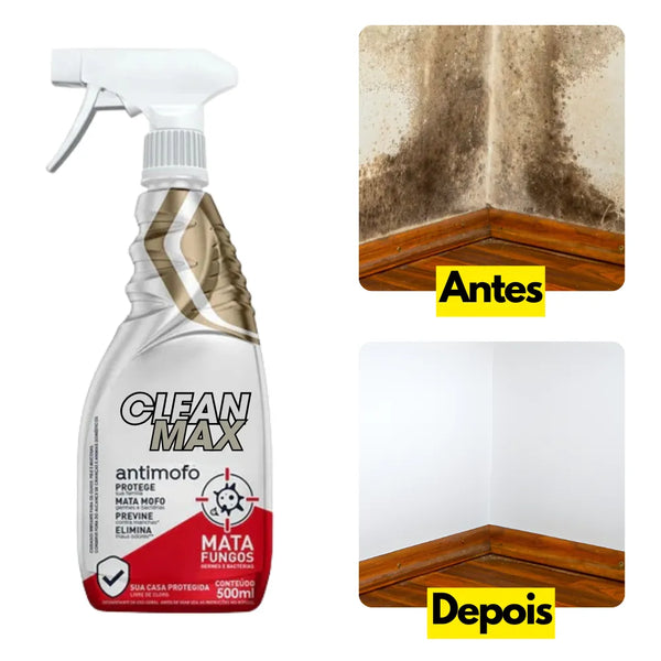 CLEAN MAX 2.0 - SPRAY REMOVEDOR DE MOFO (COMPRE 1 LEVE 2)